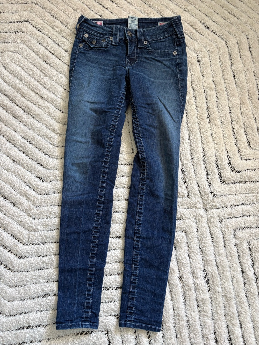 True Religion Dark Blue Skinny Women's Jeans - Classic Stretch Denim size 25